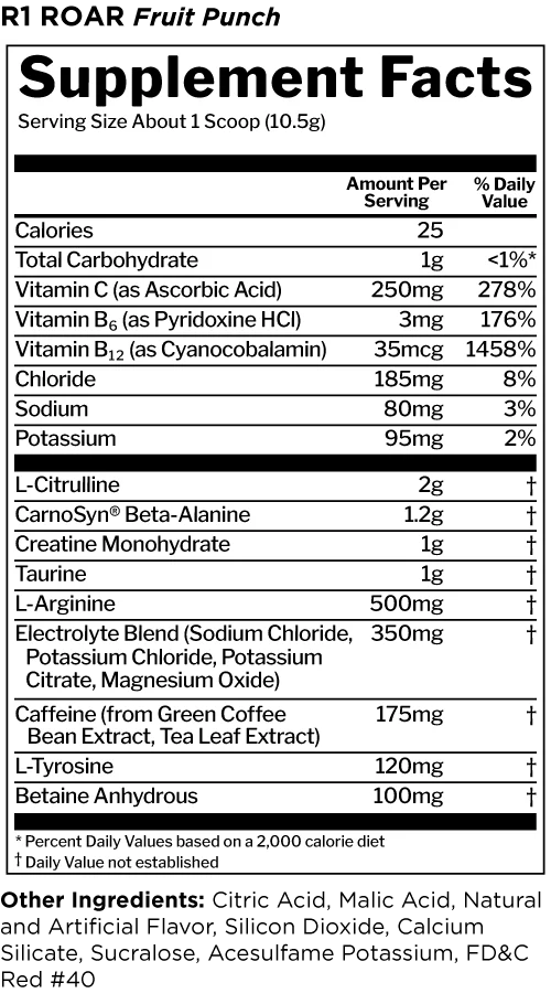 R1 ROAR Pre-workout 30 serving