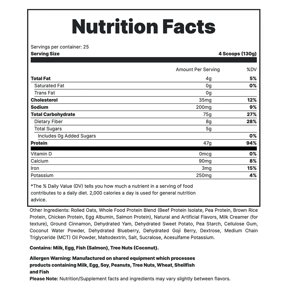 MRE MEAL REPLACEMENT, WHOLE FOOD PROTEIN (7 LB)