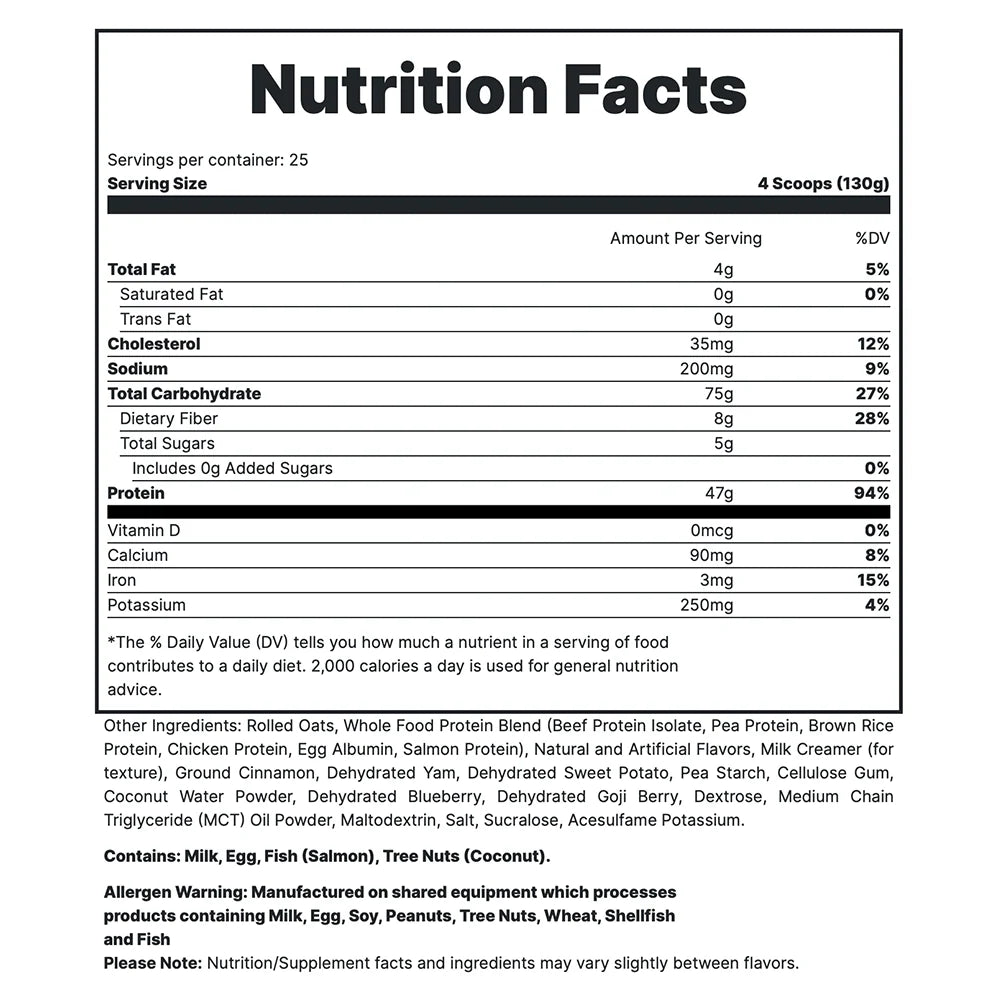 MRE MEAL REPLACEMENT, WHOLE FOOD PROTEIN (7 LB)