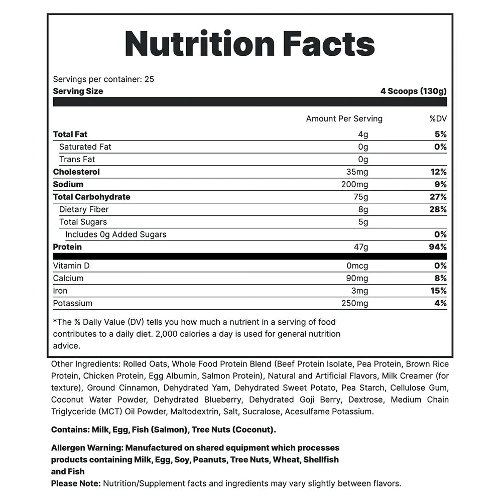 MRE MEAL REPLACEMENT, WHOLE FOOD PROTEIN (7 LB)